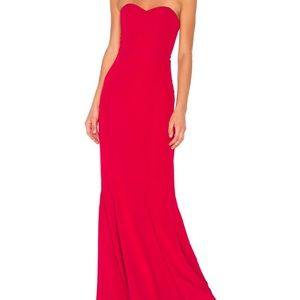 Christy Gown in red X Revolve
